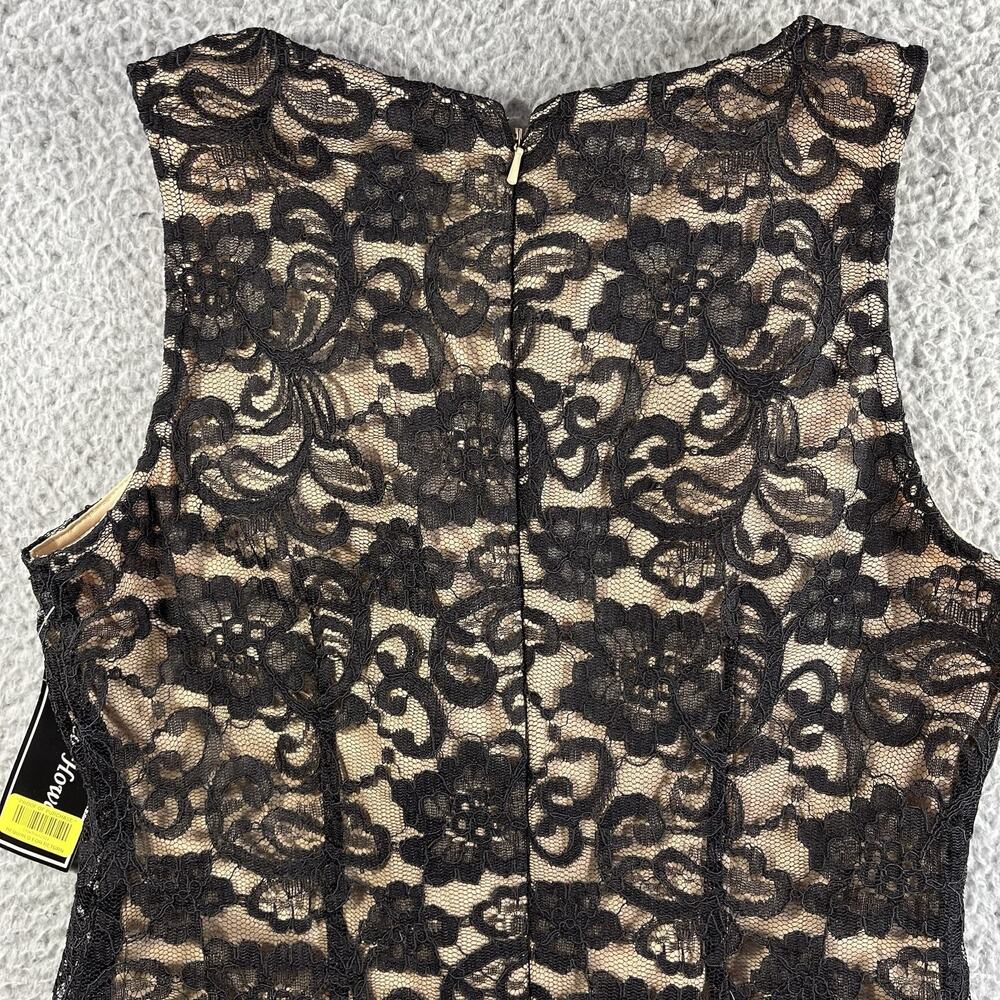 Jessica Howard Dress 8 NWT Black Lace Tan Lining Beaded Neckline Sheath JH5M8454 - Picture 13 of 13